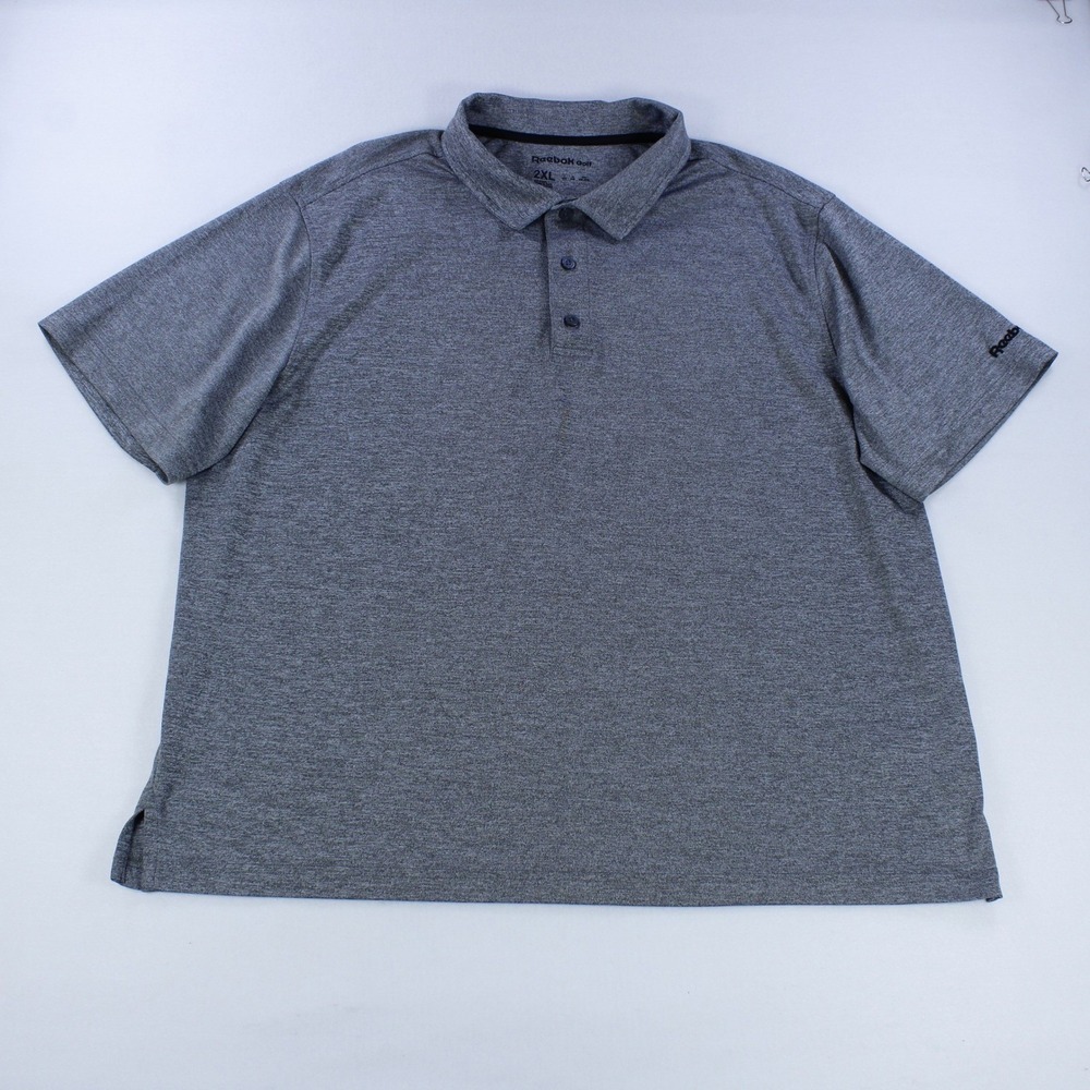 Reebok Golf Men's Polo Shirt – Heathered Grey – Size 2XL